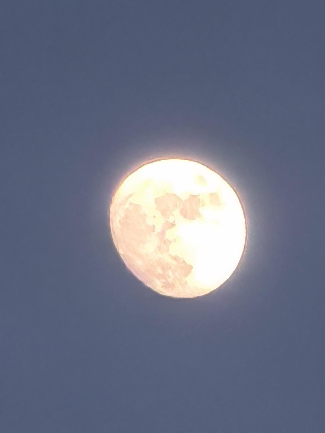 梦幻月色，静谧夜空，唯美如画。
——手机拍的！