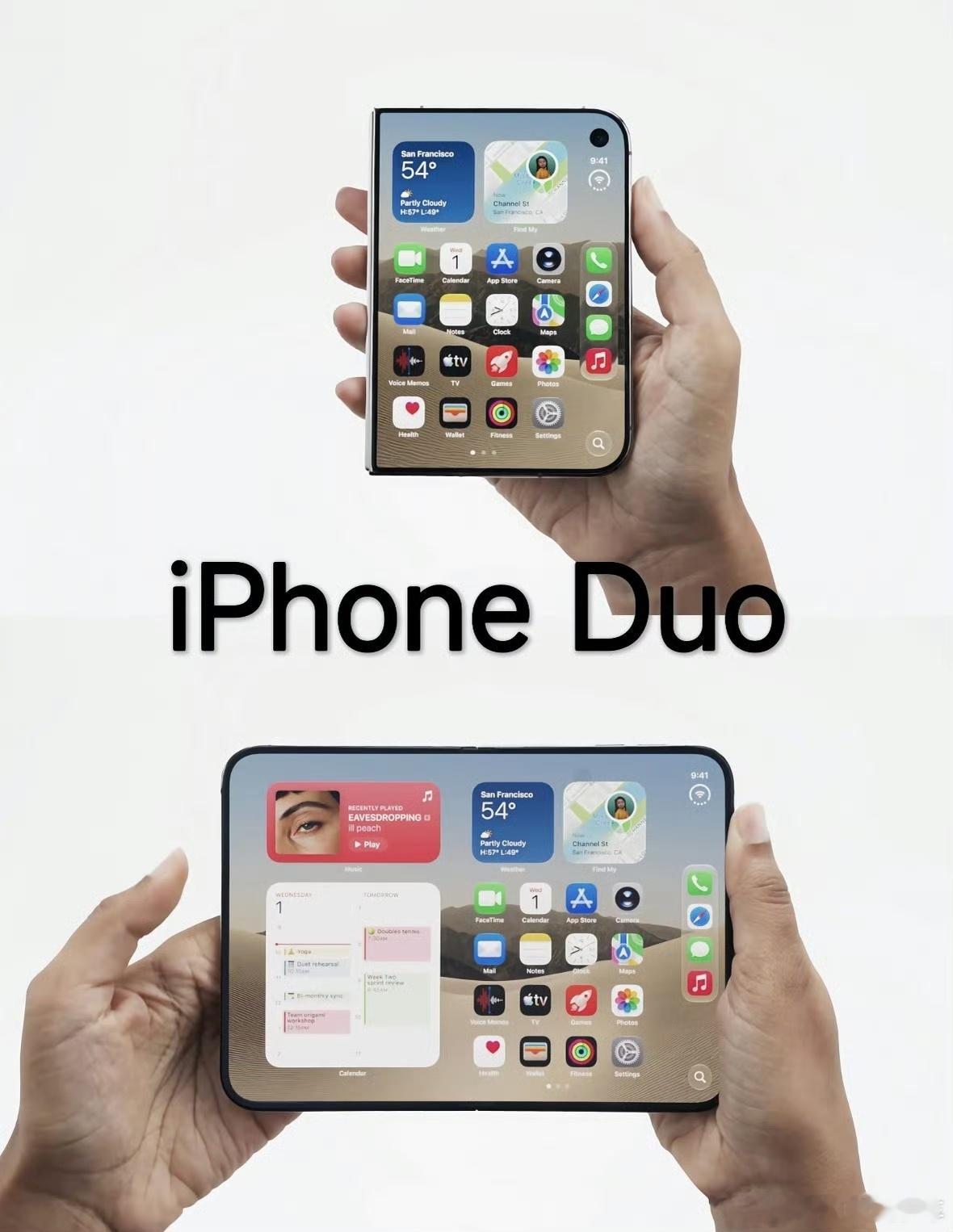 iPhone Duo缺失两大功能苹果做第一代折叠屏的思路大概是：先把形态做出来，