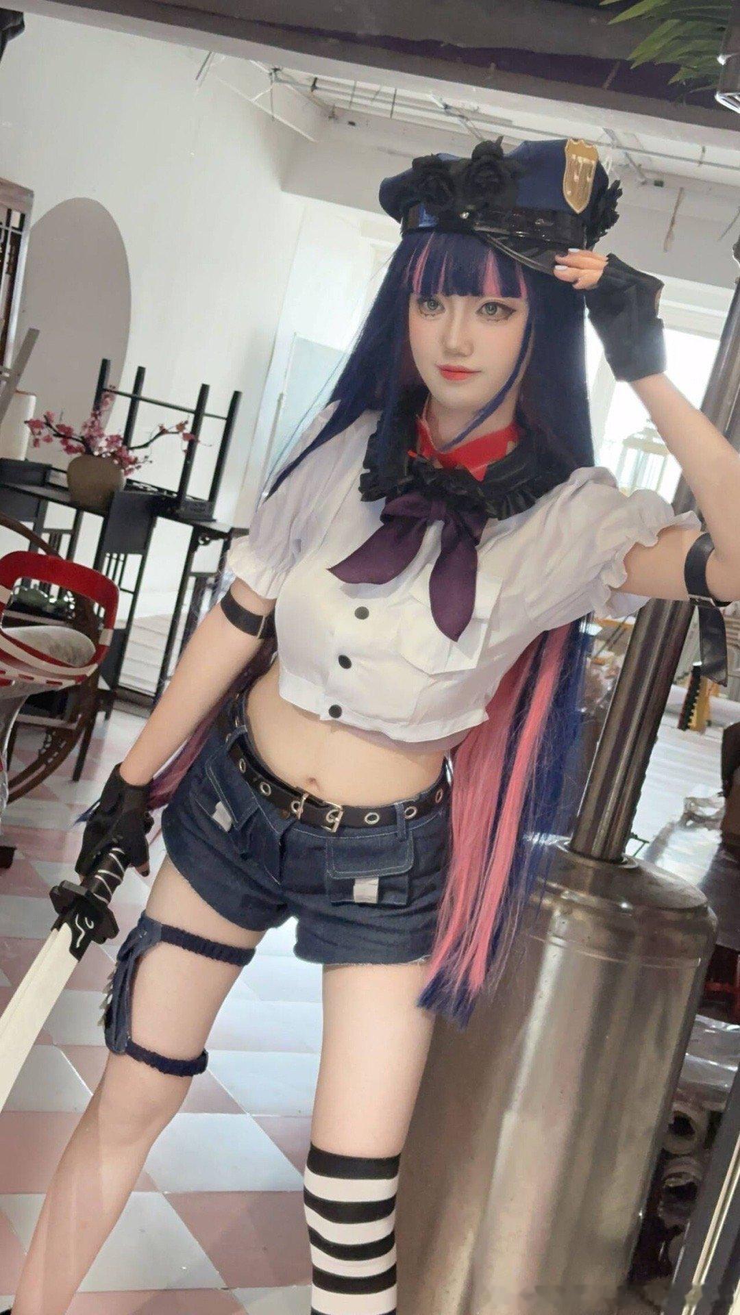 #cosplay[超话]# 是鸠乃stocking酱 .  #吊带袜天使##co