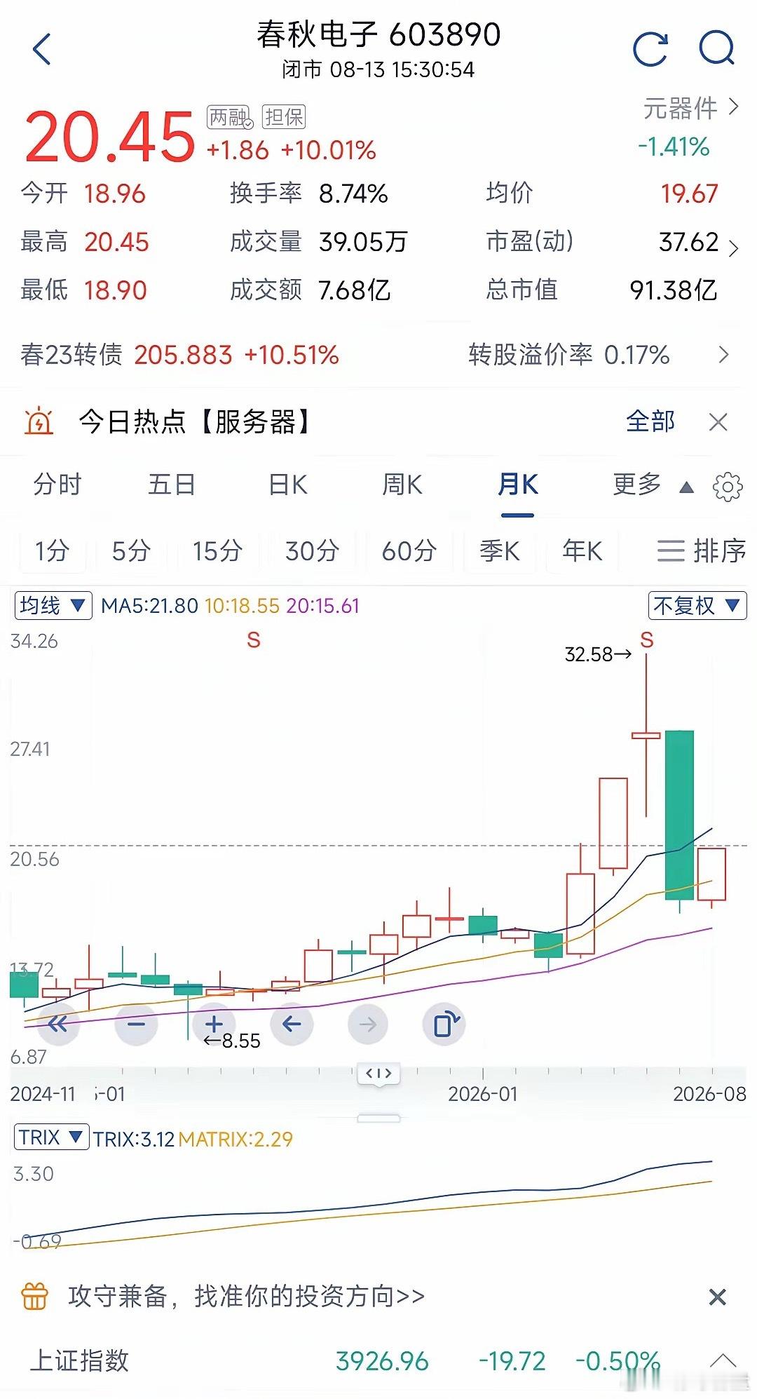 春秋电子（603890）股票简介与展望春秋电子2011年成立，2017年12月在