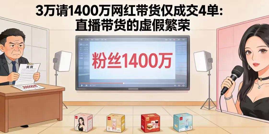 3万请1400万网红带货成交仅4单，商家怒而起诉撕开直播带货遮羞布
一家服装公司