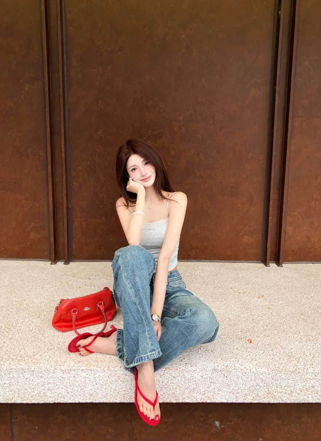 温柔牛仔裤穿搭～