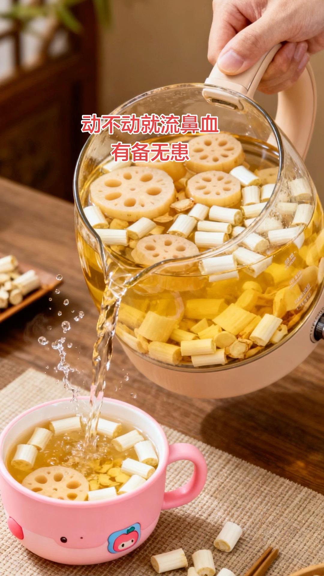 常喝水不知道喝什么的，可以试试这款藕节芦根茶。 搭配好的独立小茶包，里...
