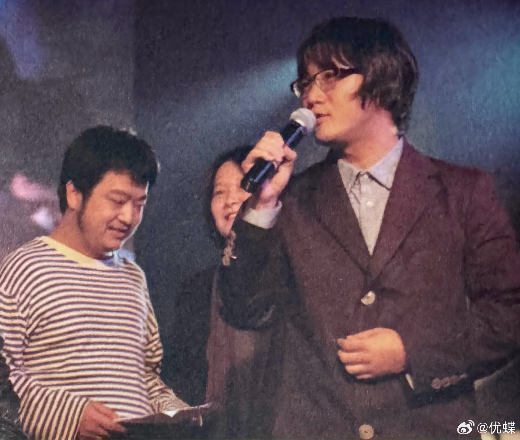 “‘你没见过的合照’时间”：高旗、张有待，谢天笑、丁武，何勇、沈黎晖（中间是成都