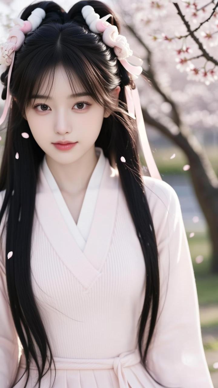 什么样的穿搭可以成为气质女神? 樱花树下，粉裙少女，春日浪漫