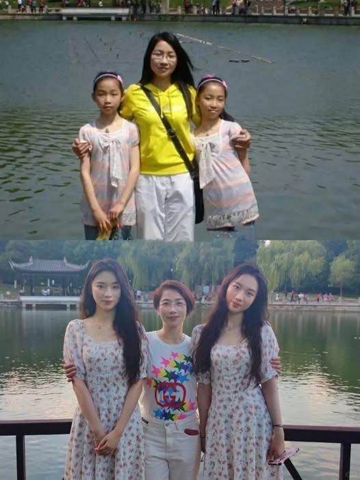 15年的光景，妈妈变矮了，女儿们变高了