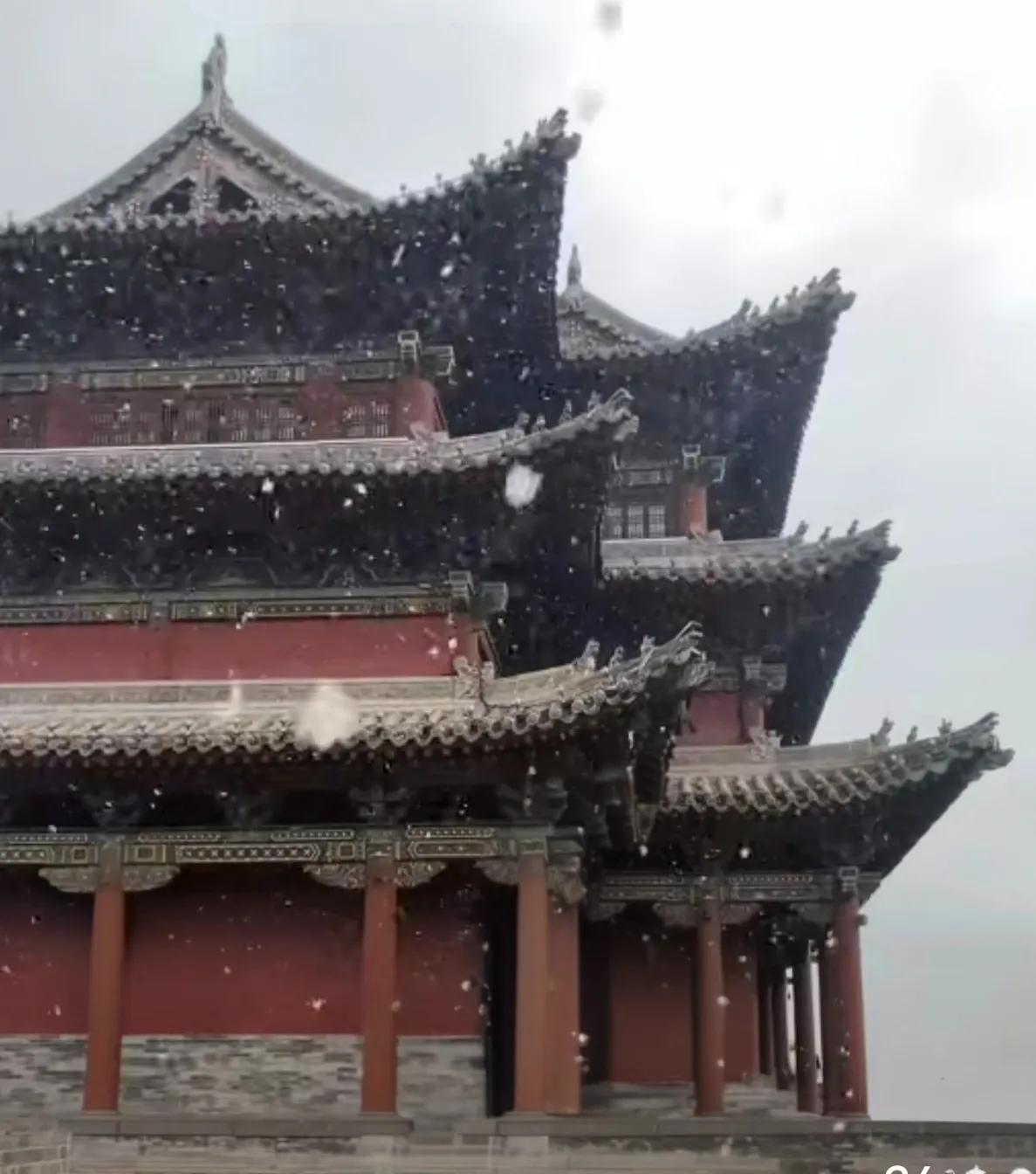 秋雪落平城，何必借鹅毛！

十月的大同，秋色尚未收尽，雪便来了。2026年10月