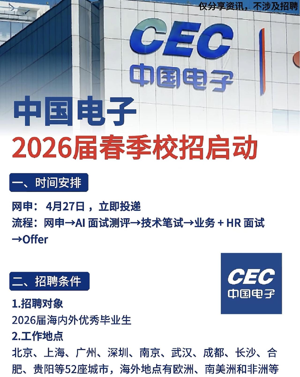 同学们，这次中国电子（CEC）的春招机会真的很宝贵，大家一定要重视起来。作为咱们