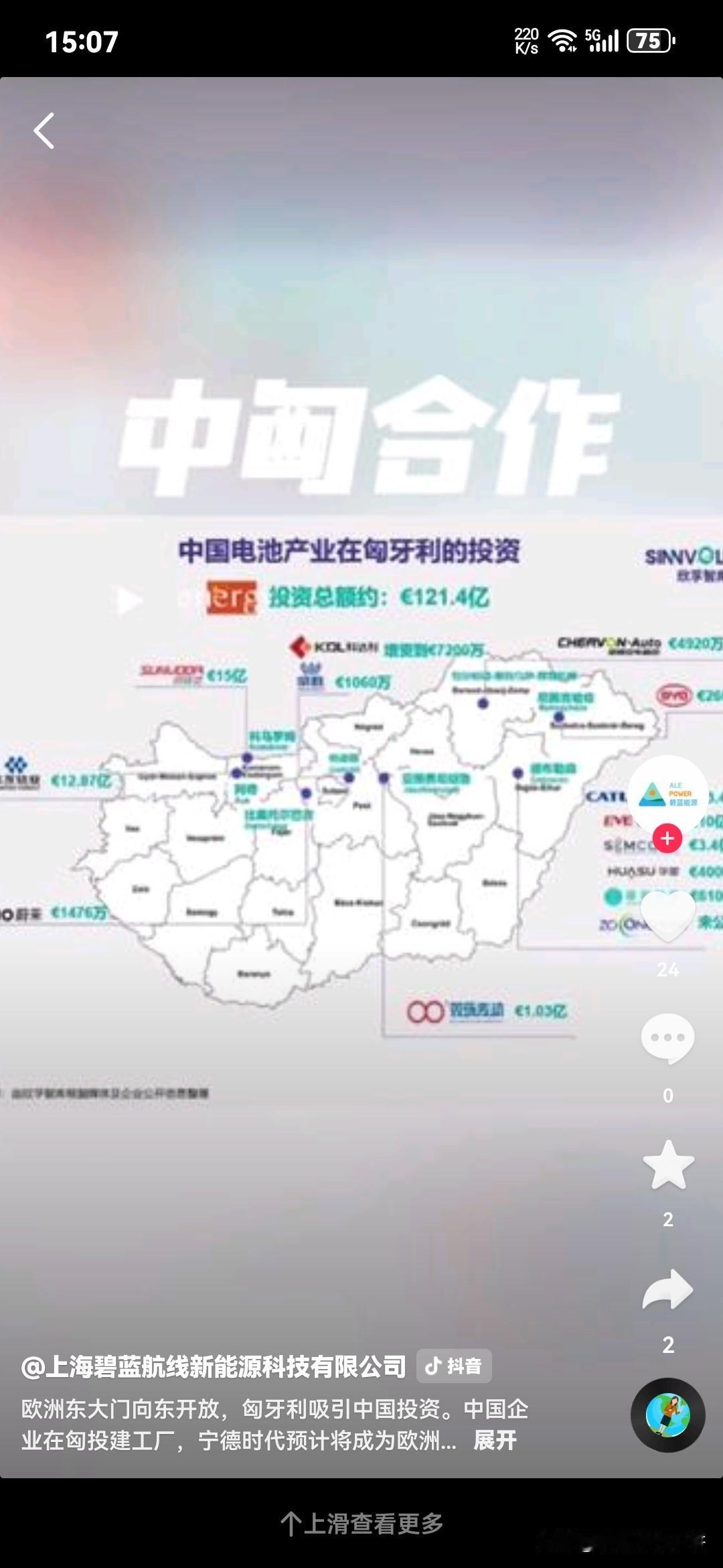 匈牙利外长西雅尔多在采访里说，匈牙利一直觉得中国投资是“香饽饽”，像比亚迪、宁德