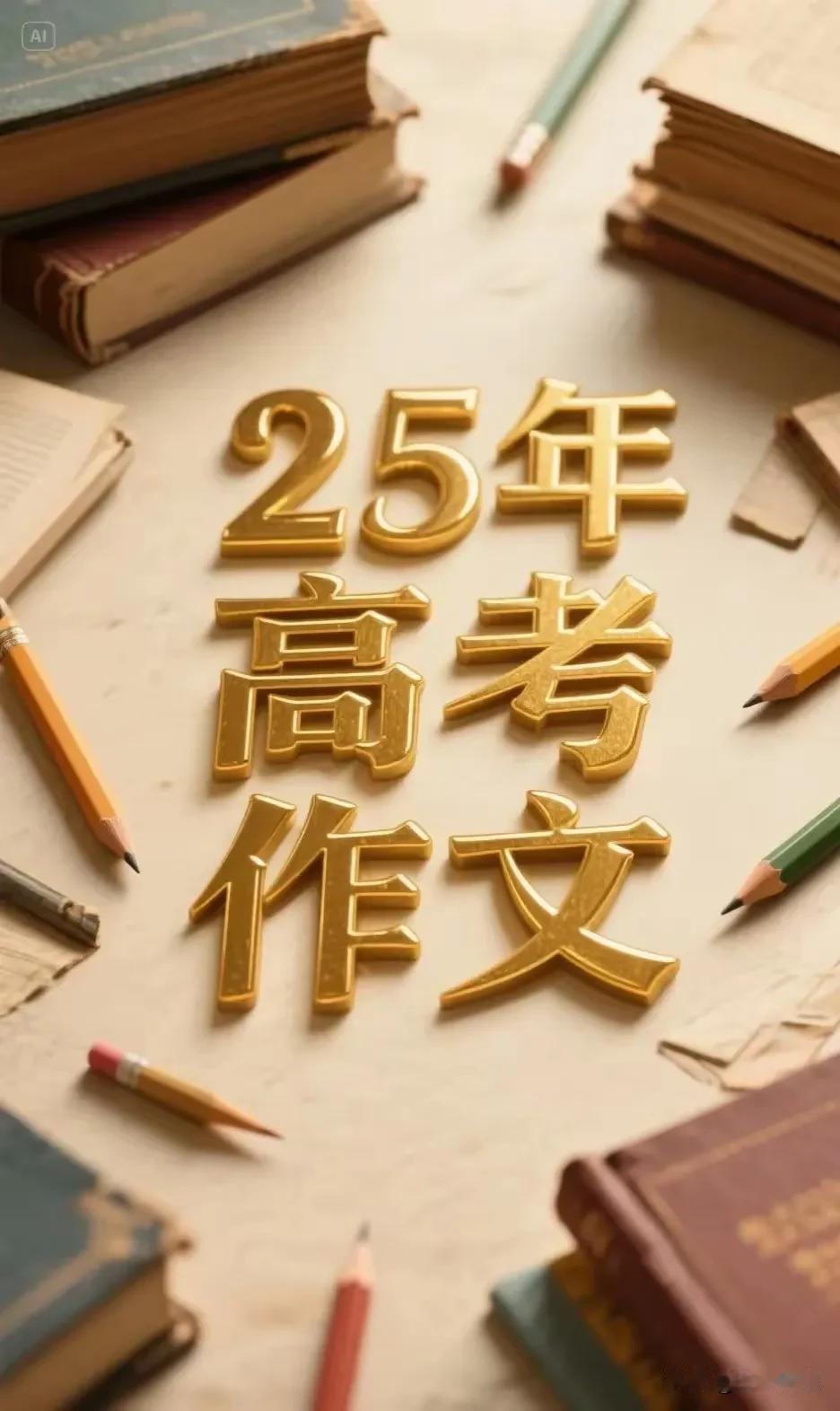 高考又开始了，这次高考作文的题目，
我猜测应该是与科技强国，Al赋能有关。
大家
