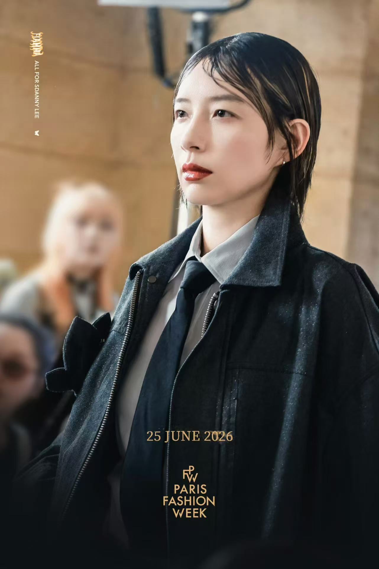 李斯丹妮巴黎时装周造型李斯丹妮亮相Feng Chen Wang 2027春夏巴黎