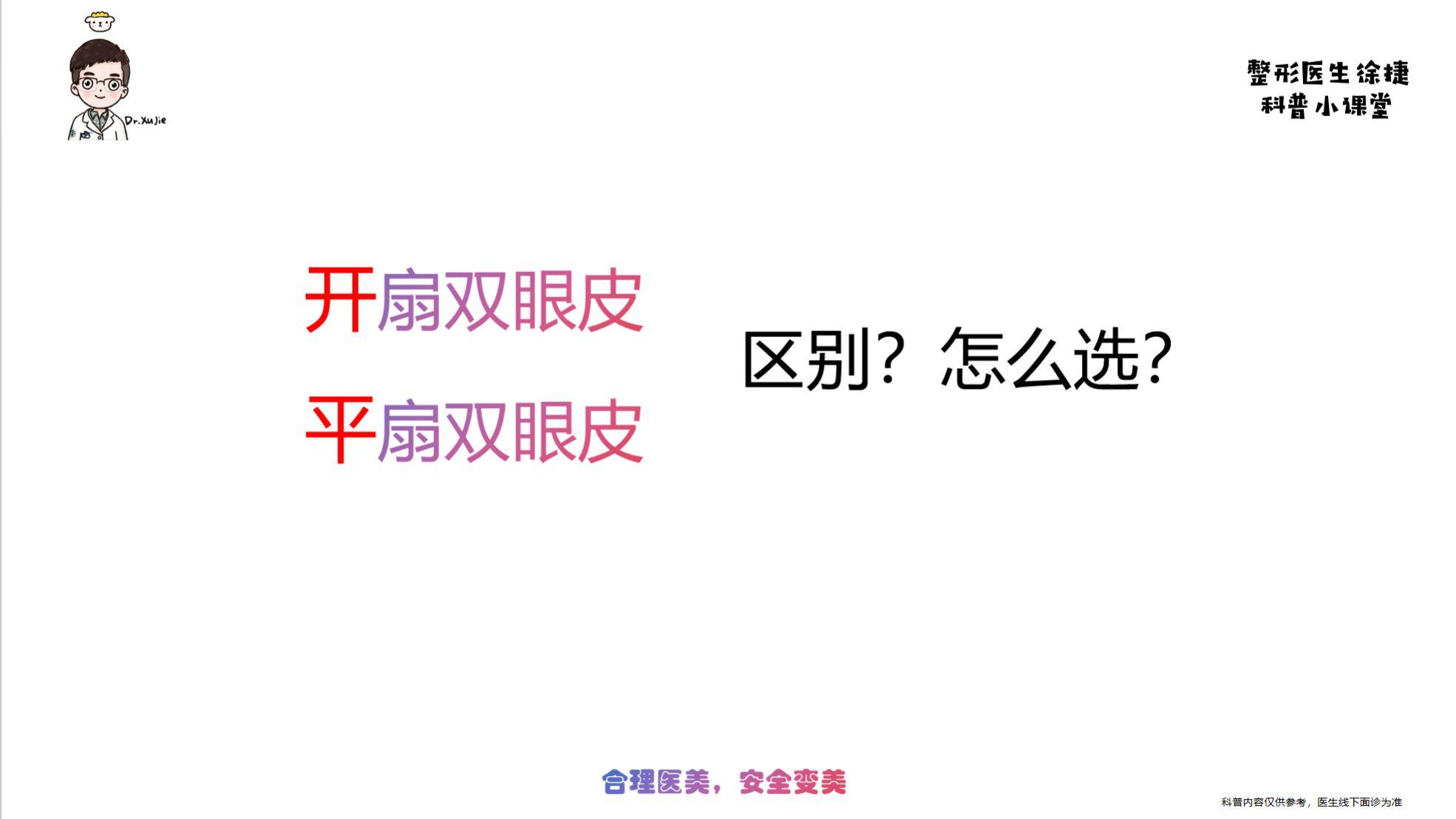 开扇双眼皮和平扇双眼皮。有什么区别？该怎么选？