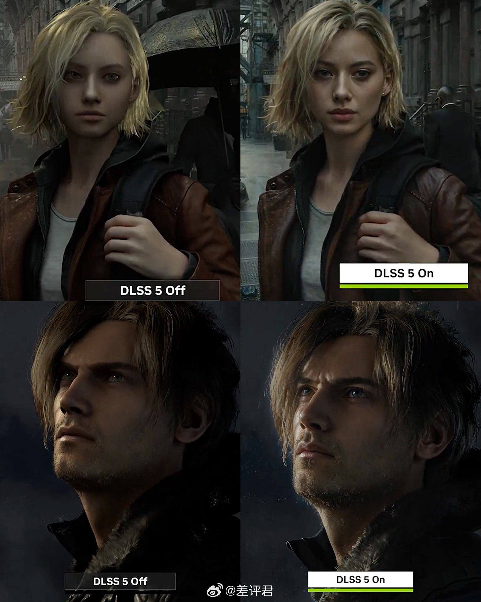 #差评说数码# 英伟达把 DLSS 5 给发布了，今年秋季上线。从演示来看对游戏
