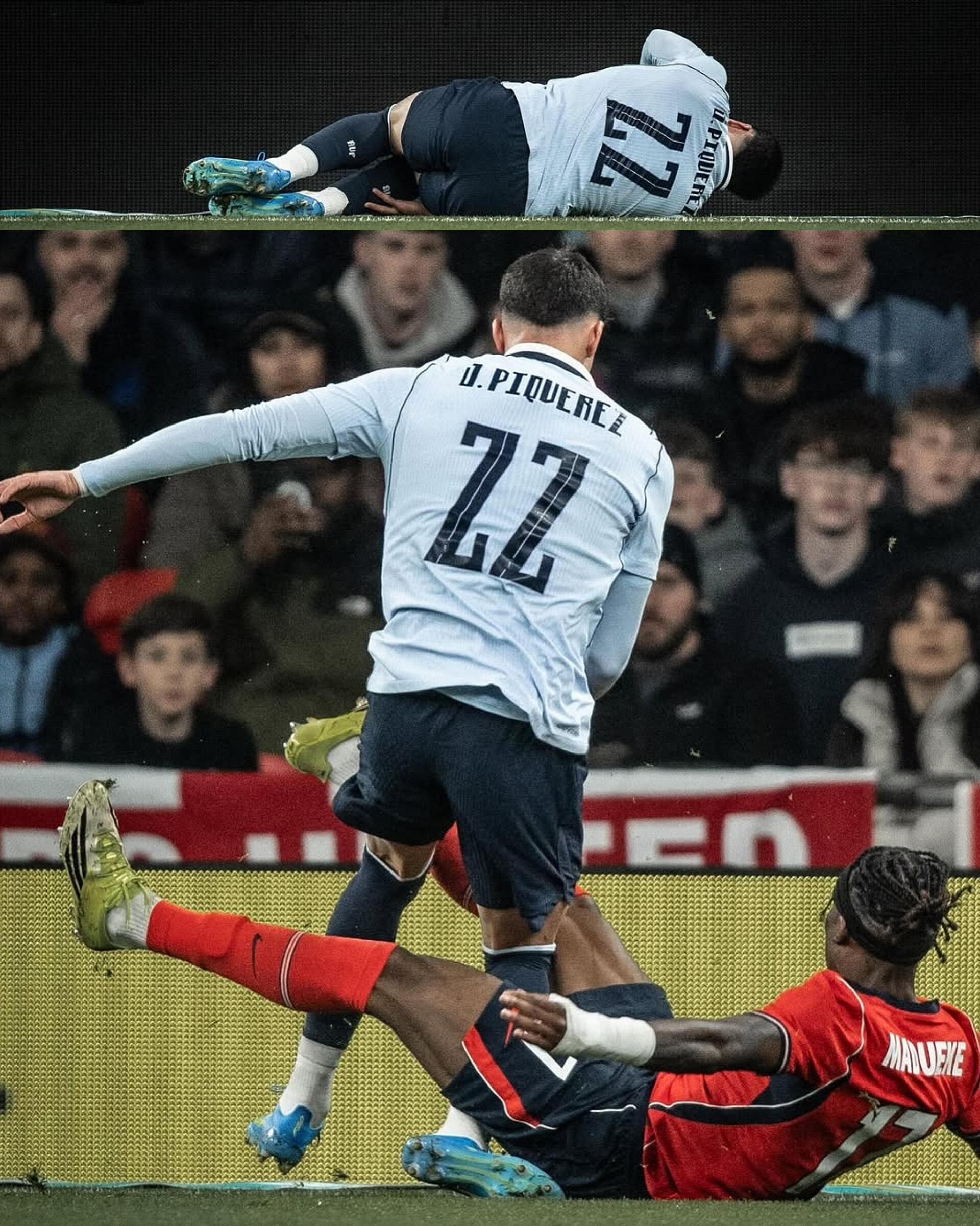 🚨 华金·皮克雷斯在与马杜埃凯的一次拼抢中导致脚踝韧带撕裂，恐将无缘世界杯。他