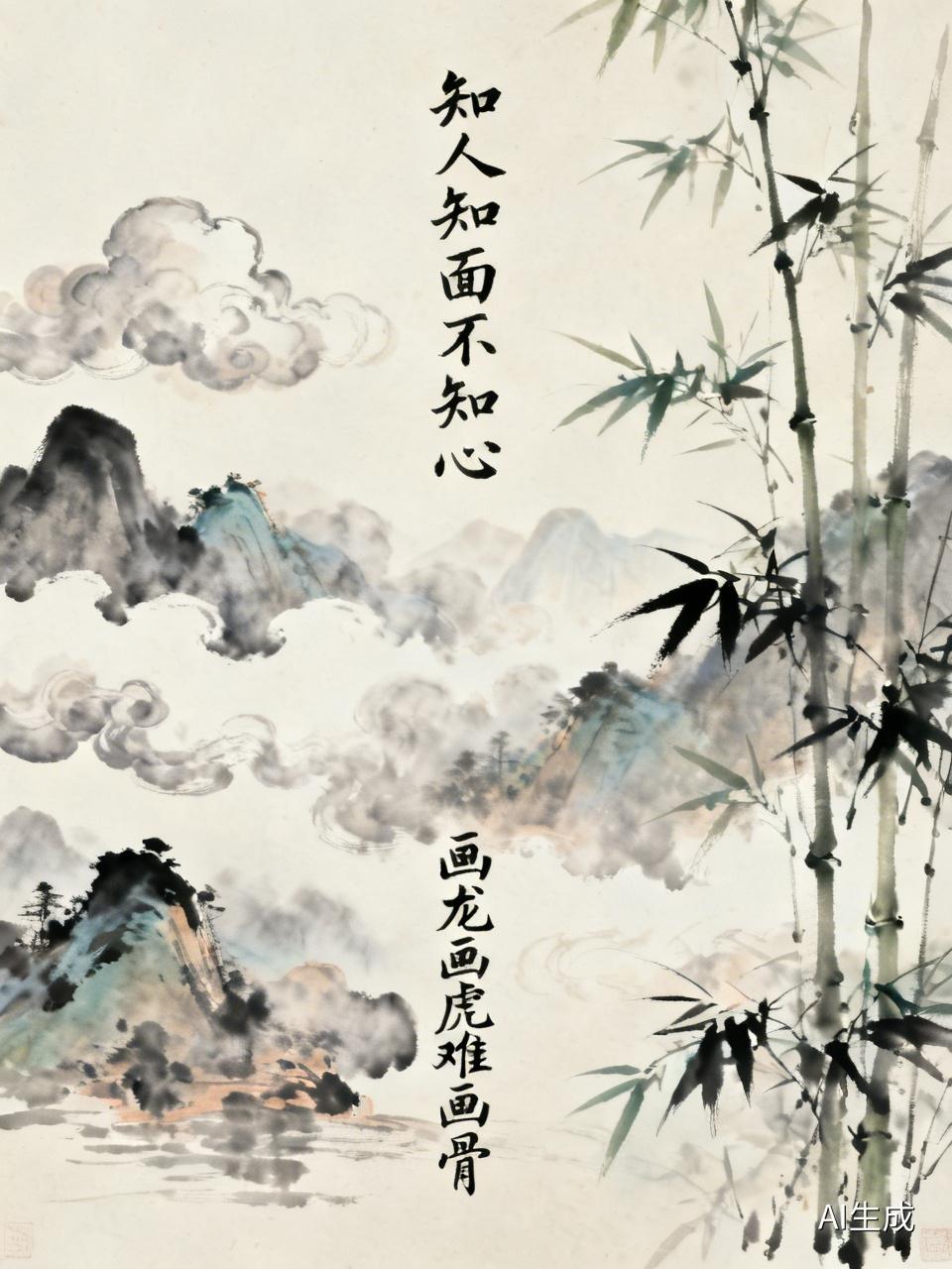 “画龙画虎难画骨”，这句上联太妙啦，它道尽了世间表象易绘、本质难描的无奈。我来对