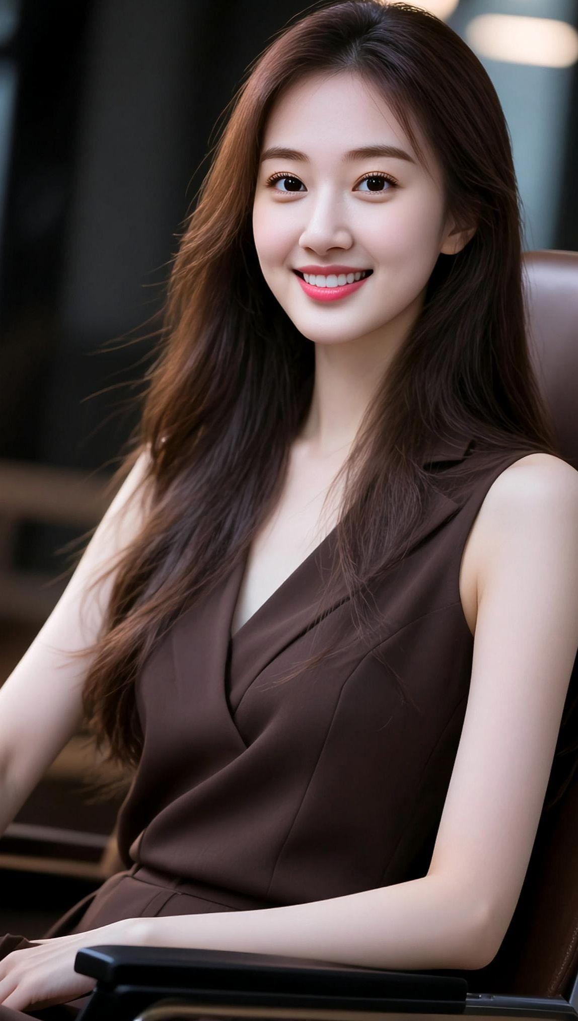 深棕优雅照 抖音ai创作 高颜值