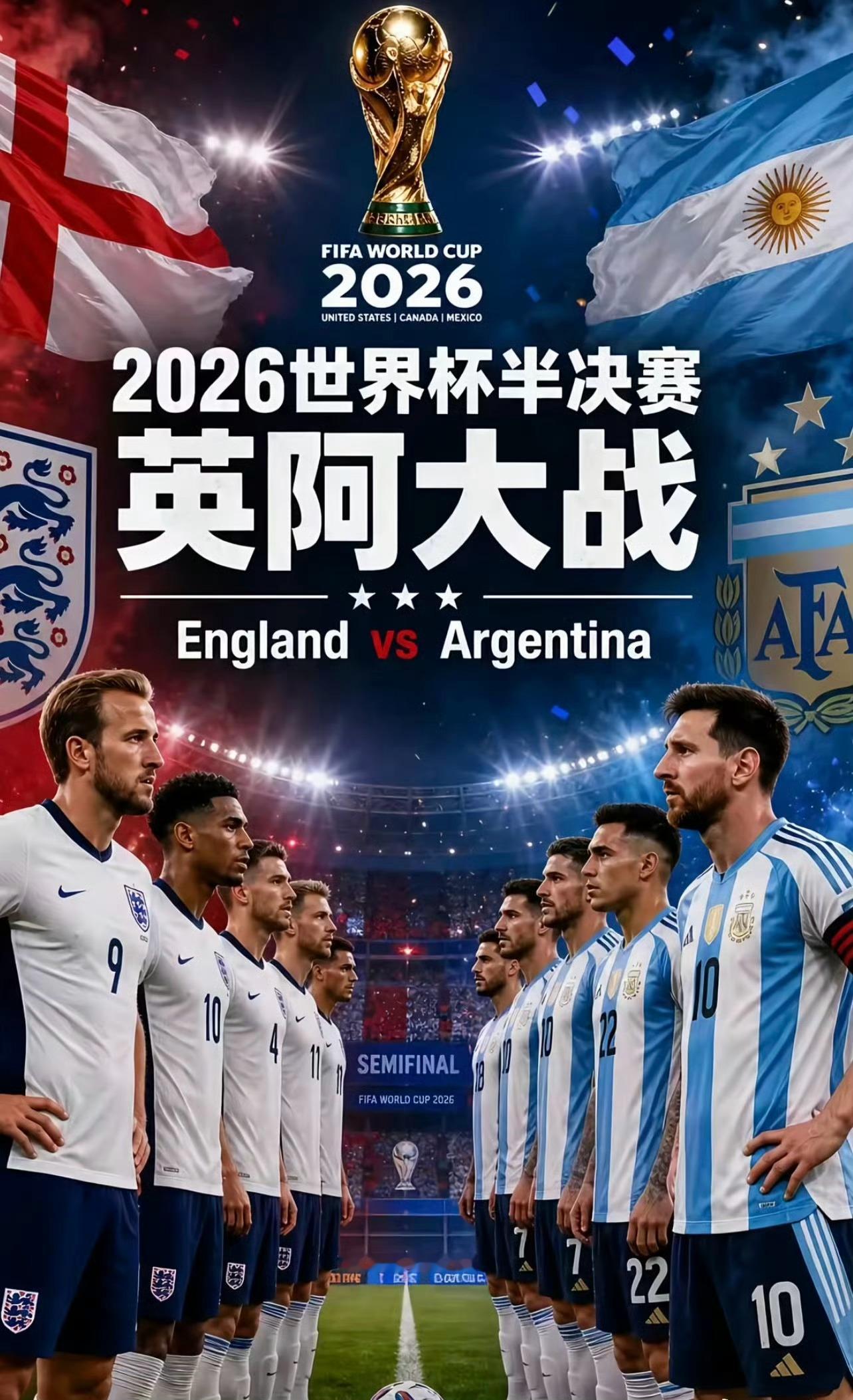 世界杯 半决赛：英格兰VS阿根廷英格兰胜-0为主3W美刀（10/20/21各50