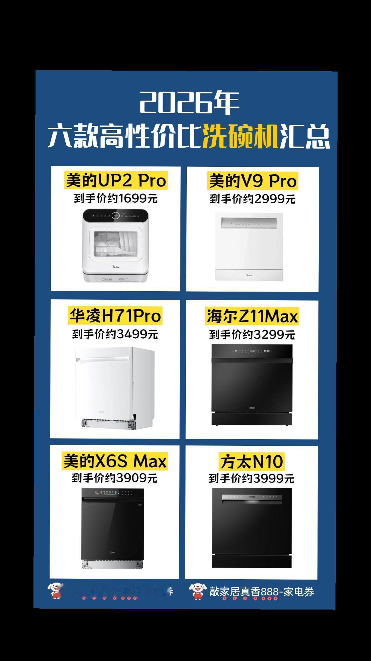 2026年3季度洗碗机怎么选？型号多参数多看的人眼花缭乱，跟着热销榜单，这6款高