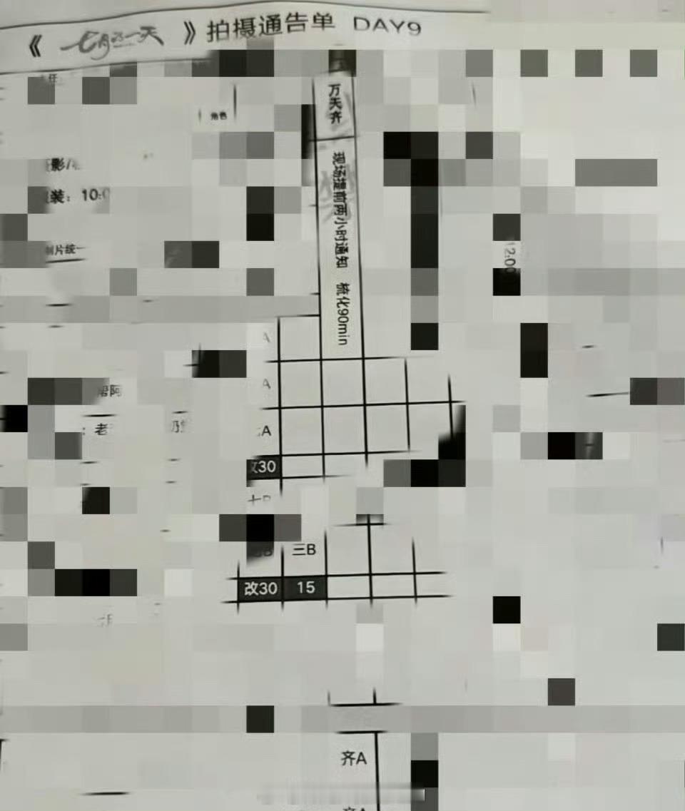 田栩宁新剧《七月的一天》今日通告单万天齐上班ing[馋嘴][馋嘴] ​​​