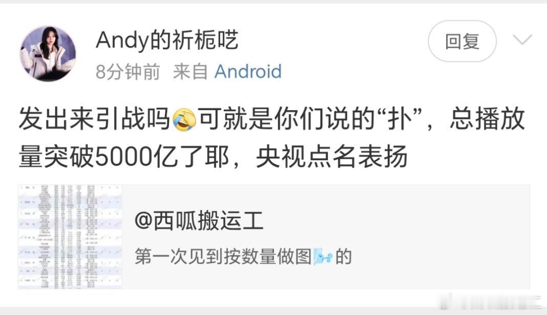 紫米说杨紫总播放量破5000亿，好牛，好牛 ​​​