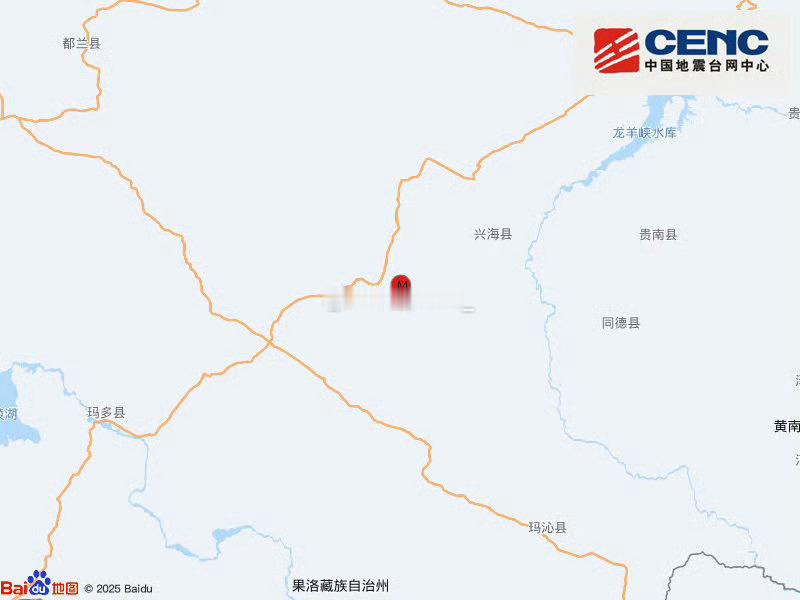 青海地震地震快讯中国地震台网正式测定：07月28日11时16分在青海海南州兴海县