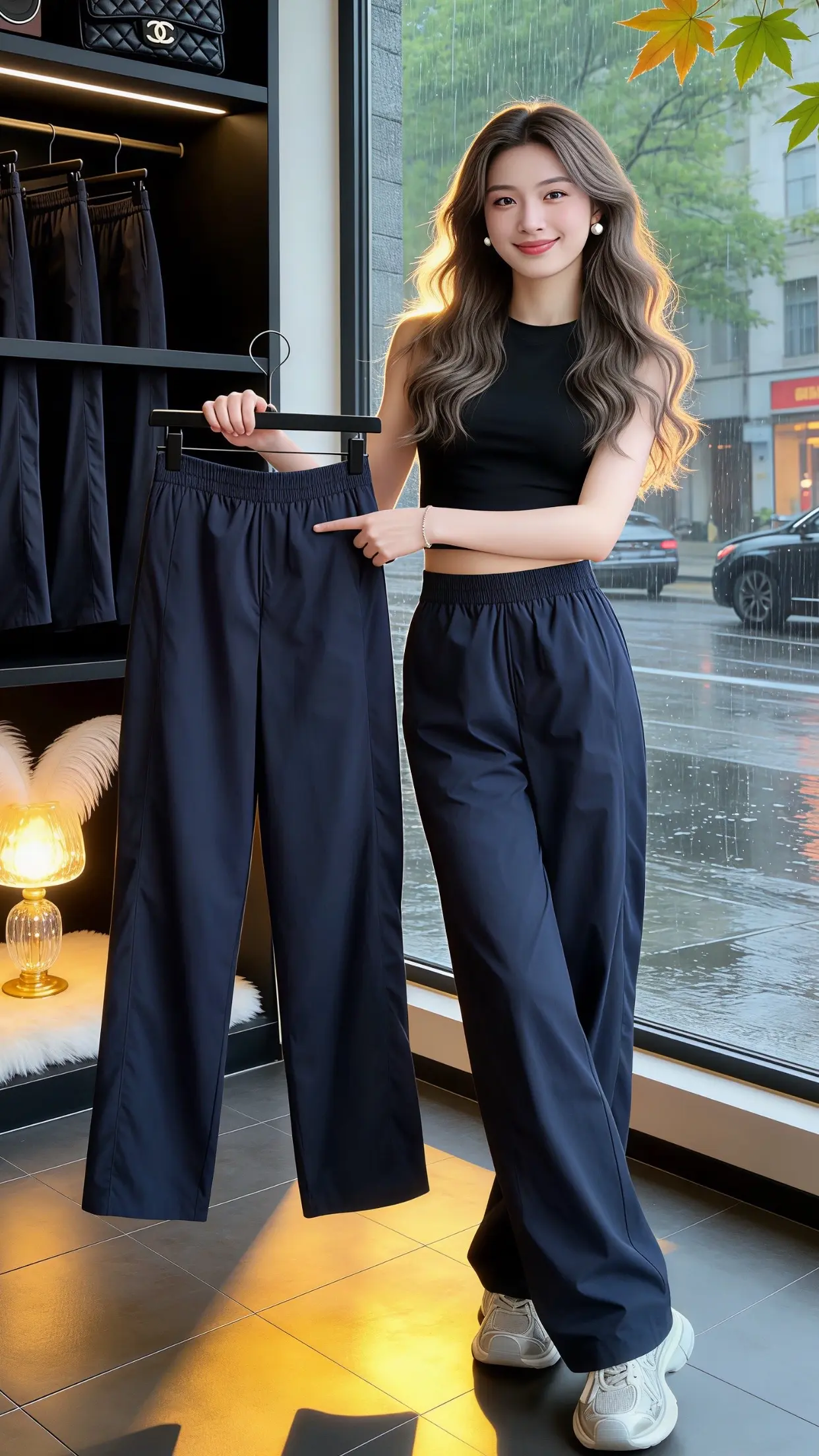 休闲高腰垂感长裤 一眼就爱上的神裤 穿出自己的风格 早春新款 束脚裤