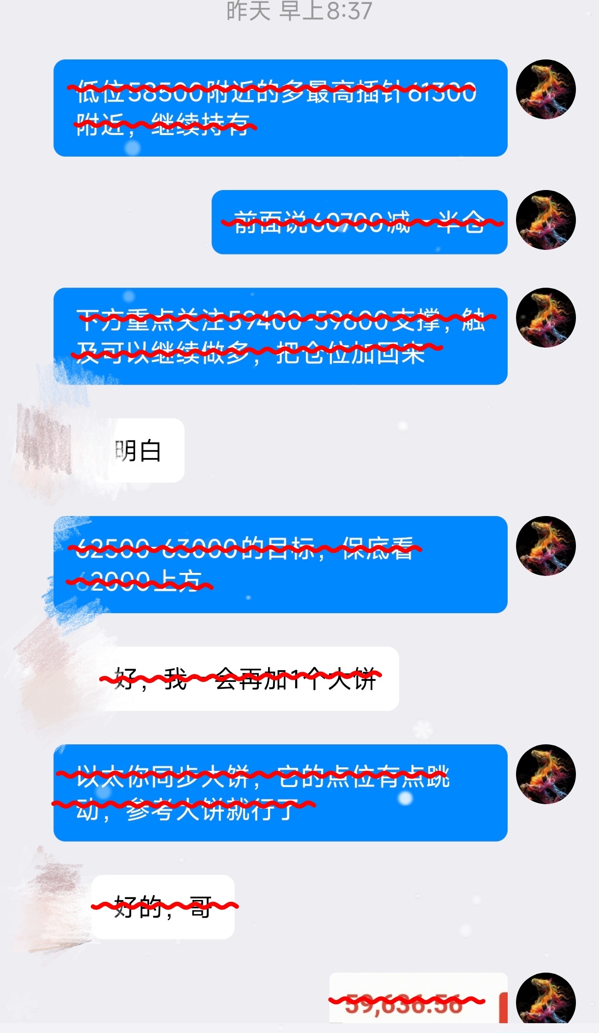 众人皆醉我独醒，唯有时间验证实力！当价格在58000附近时，我给出多單看6250