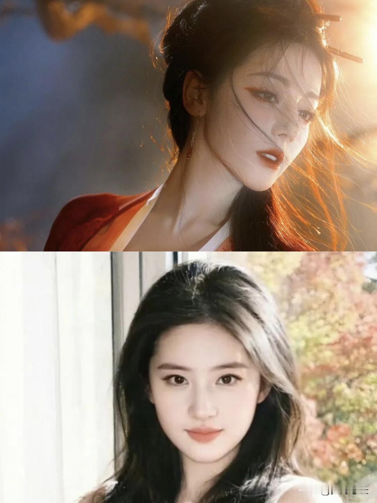 网上有份美女评分
“抛开热度、纯比五官气质”，
刘亦菲94分排第一，迪丽热巴92