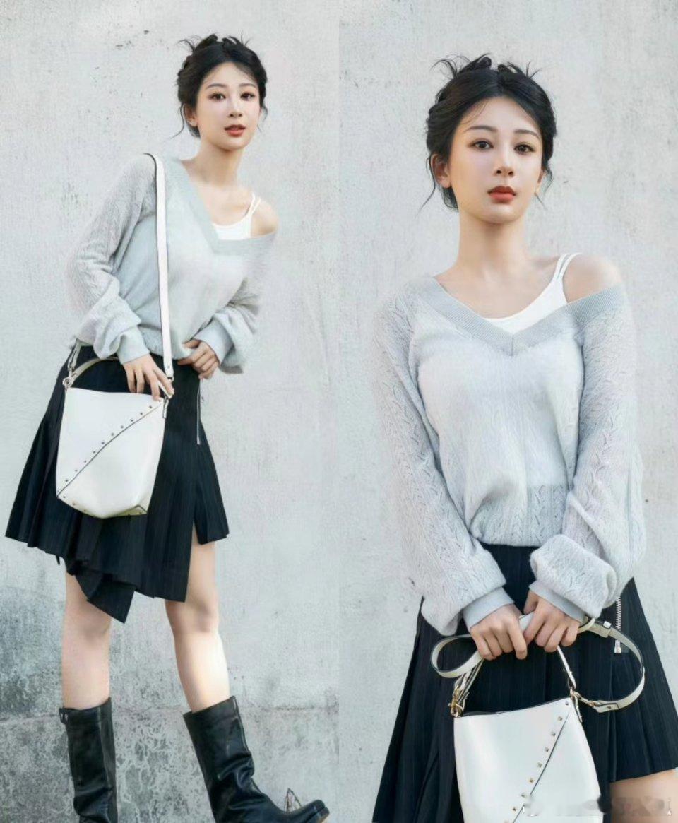 感觉杨紫真的非常的漂亮，今年罩衫很火，穿在她身上也是别有风味 ​​​