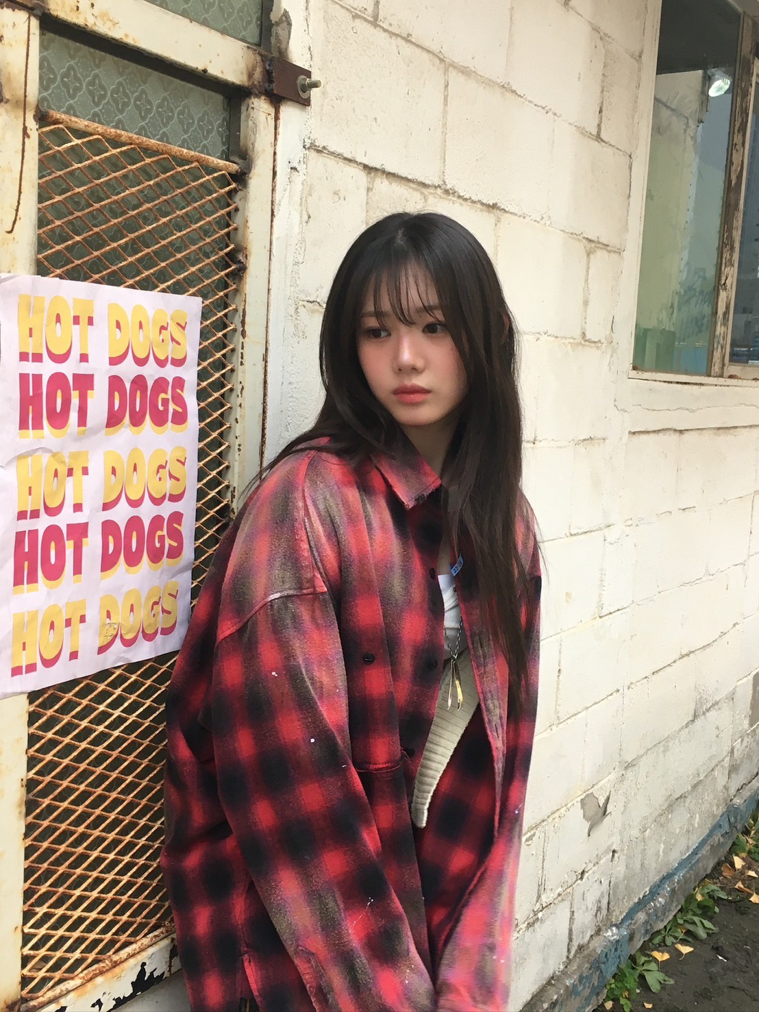 红色格子衫 