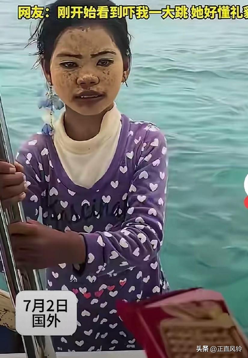 网友遇到在海上生活一辈子的无国籍人，与岸上社会几乎没有交流，主要以潜水捕鱼为生，