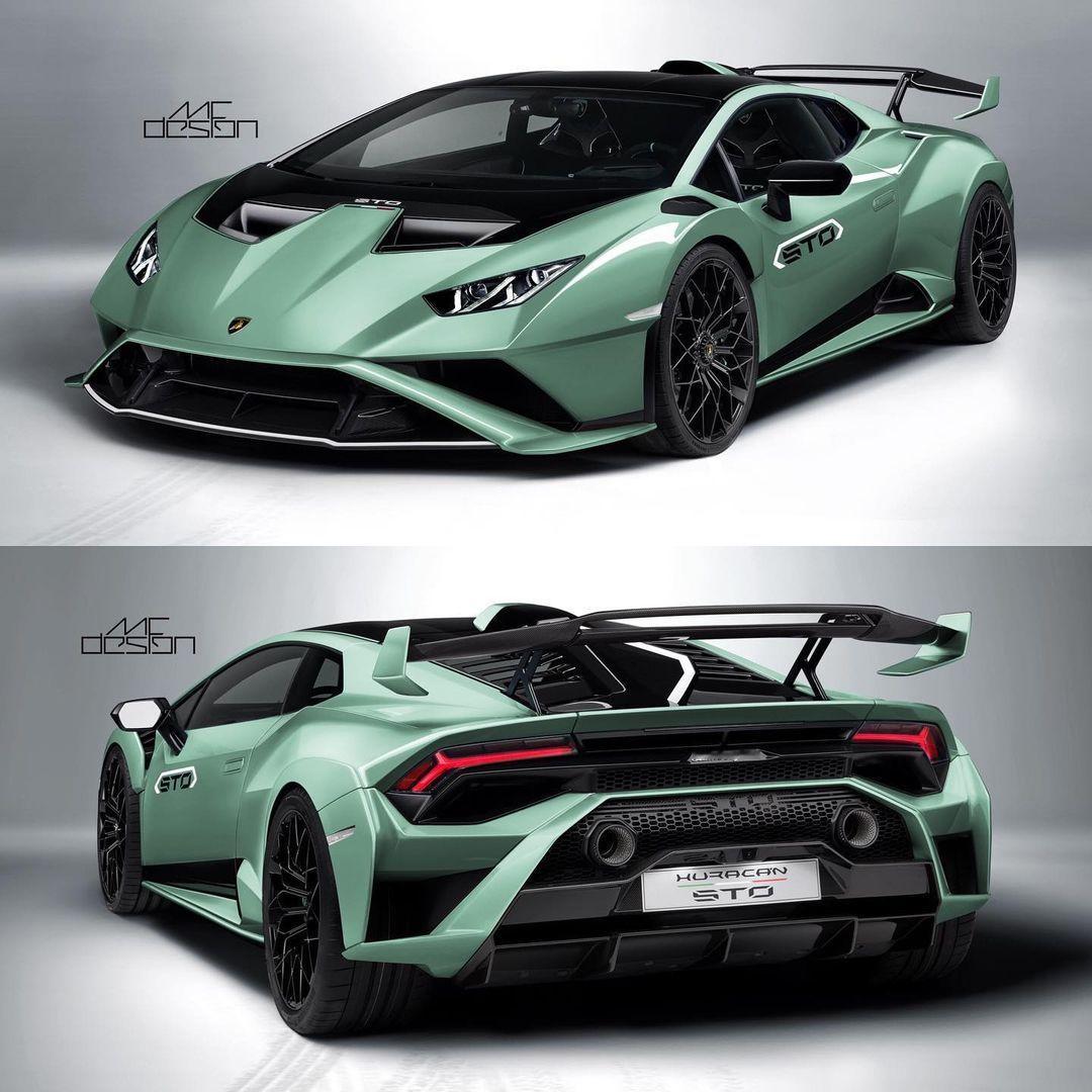 兰博基尼Lamborghini Huracan STO，喜欢哪种配色方案？ ​​