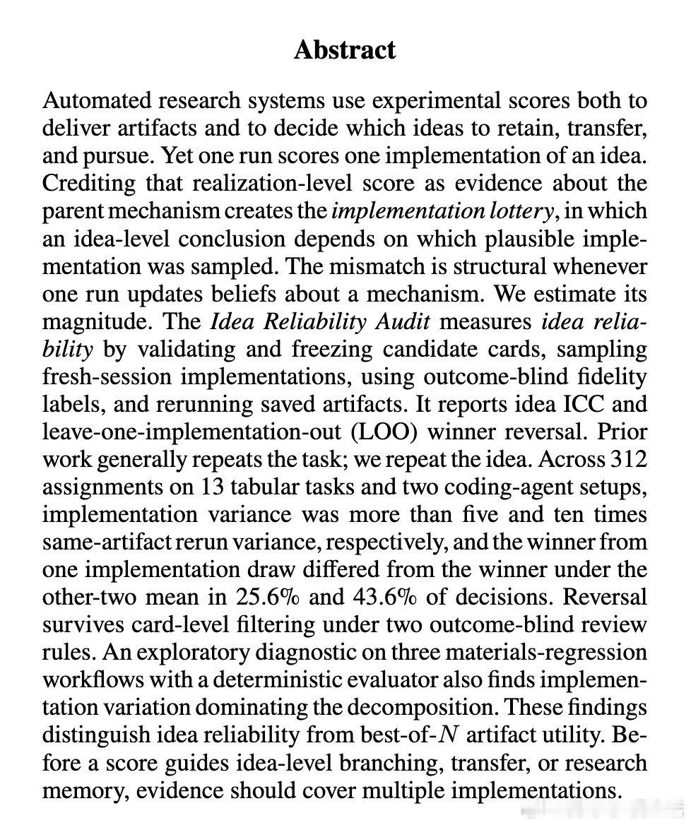 [AI]《One Run Is Not an Idea: The Impleme