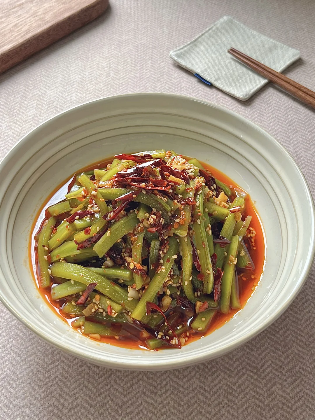 这个炝拌贡菜我可以连吃三天❗️又香又脆🤤