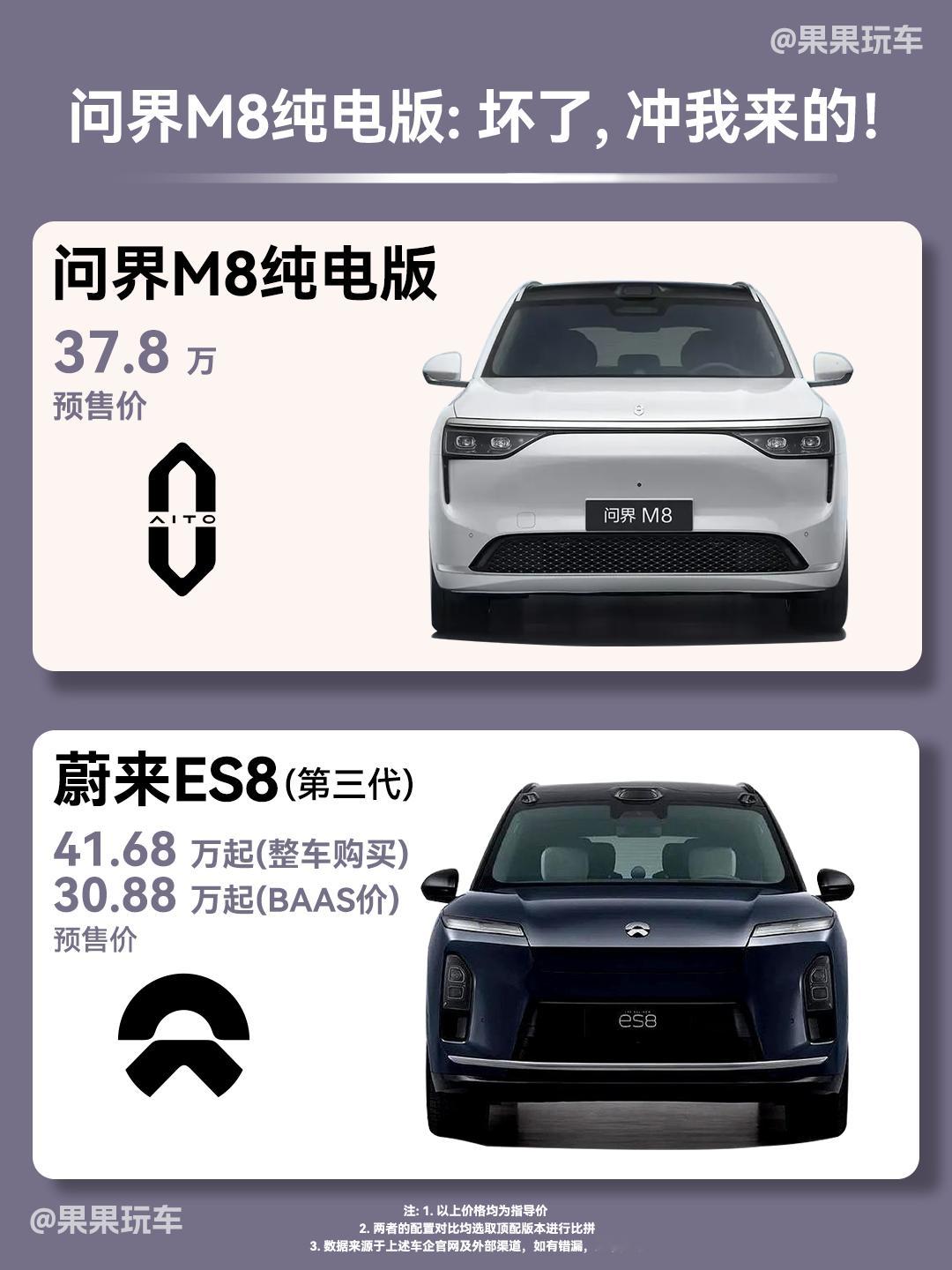 问界M8纯电版：我记得你不是卖50多万的吗？看得出来，蔚来确实拼了，把ES8卖到