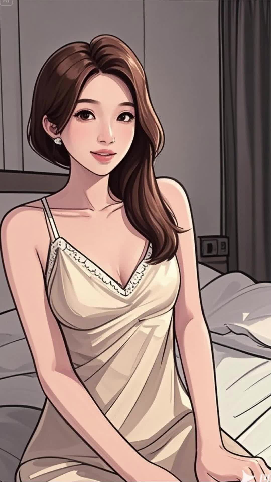 超有设计感的睡裙，真的好精致好显白啊