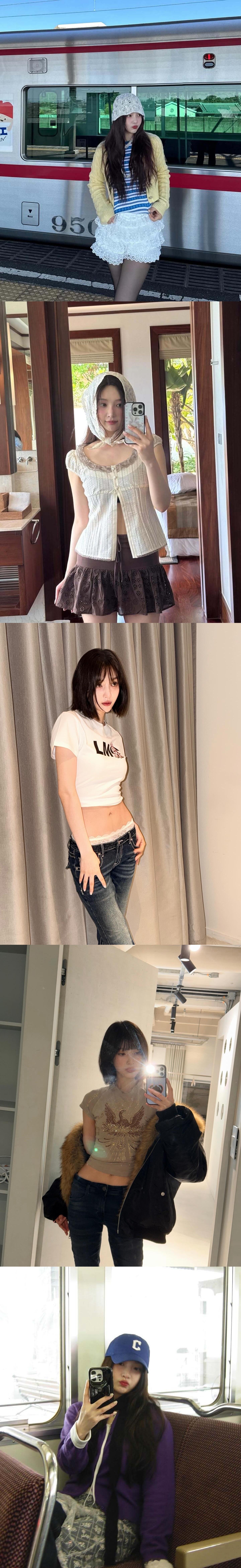 Joy朴秀荣ins近日穿搭汇总，温柔甜美的韩系氛围天花板～ 