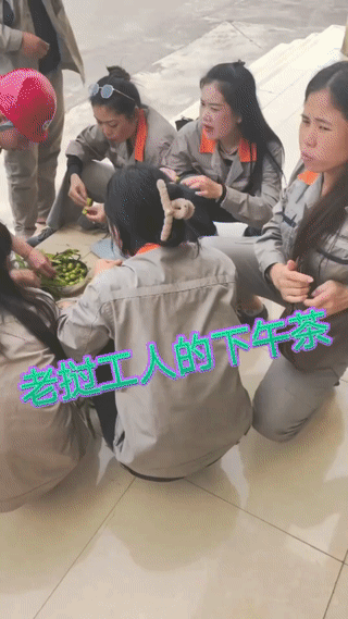 这些老挝🇱🇦女工人在工厂休息时间总会吃一些稀奇古怪的东西？
她们吃的东西看起