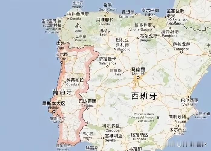 欧洲最怪的一对邻居，西班牙和葡萄牙。人口是5:1，面积是5:1，实力也是5:1，