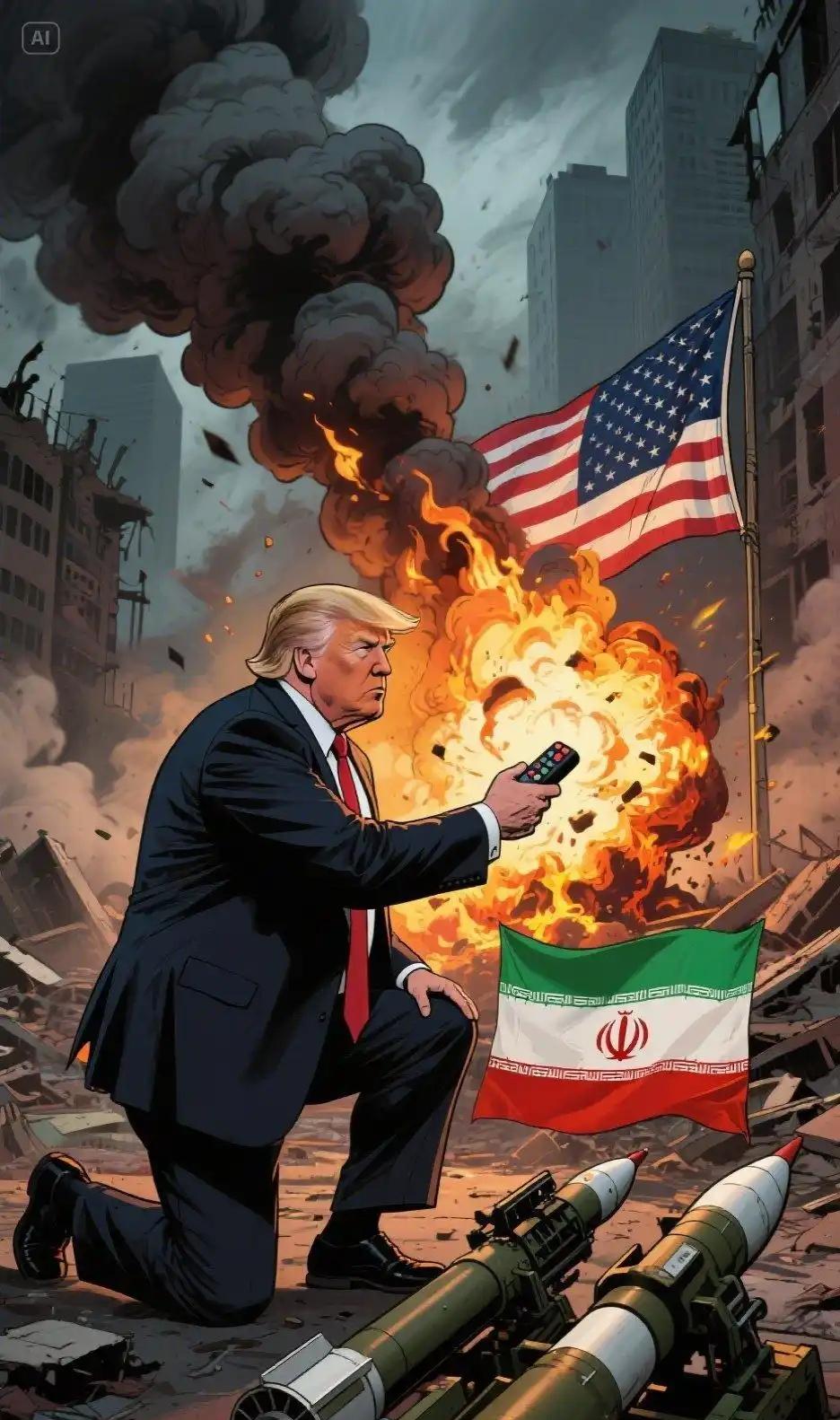 美以军事打击伊朗，特朗普的三大企图落空！

一是“闪电战”企图落空；
特朗普本打