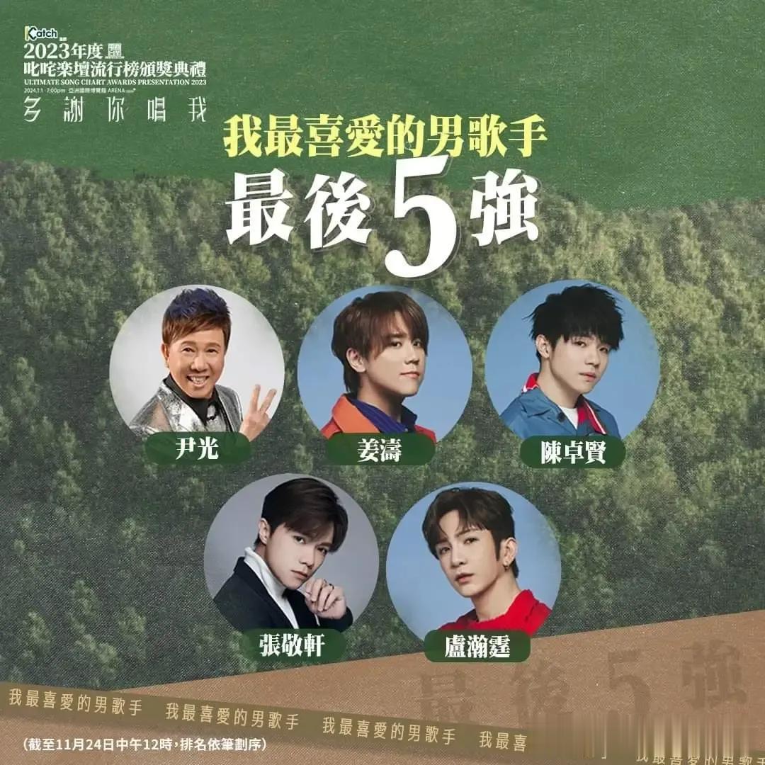 看到叱咤乐坛我最喜爱男歌手最后五强名单真是哭笑不得[捂脸]最后五强里面分别有79