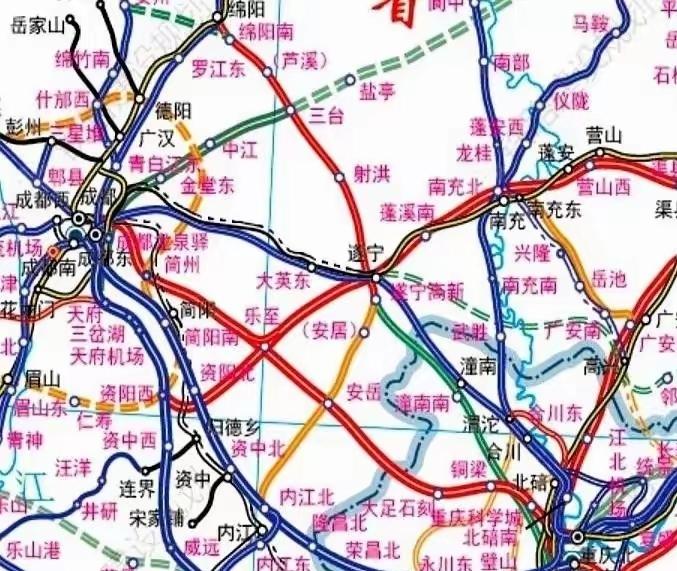 成遂广忠黔铁路更多的还是货运铁路，如果是高速铁路那么意义不大，最重要的是让邻水结