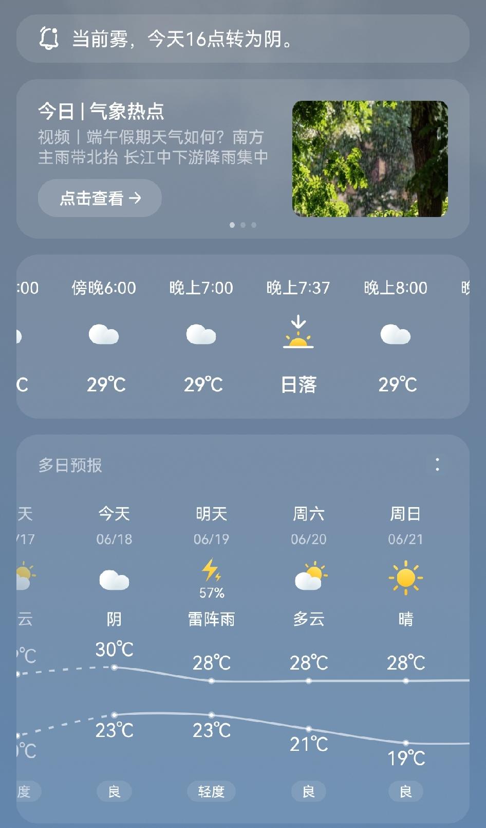 看着明天还有雨，挺烦人的