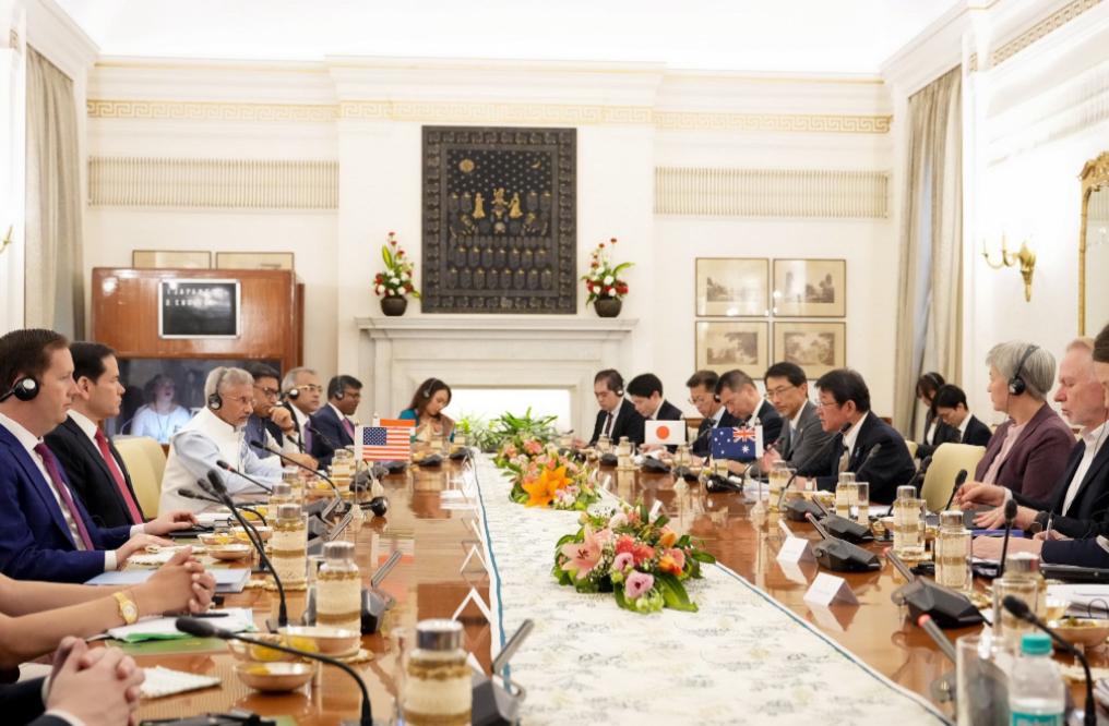 降级接待，日本很失望

美日印澳四国在印度新德里召开的外长会刚刚结束，这场被外界