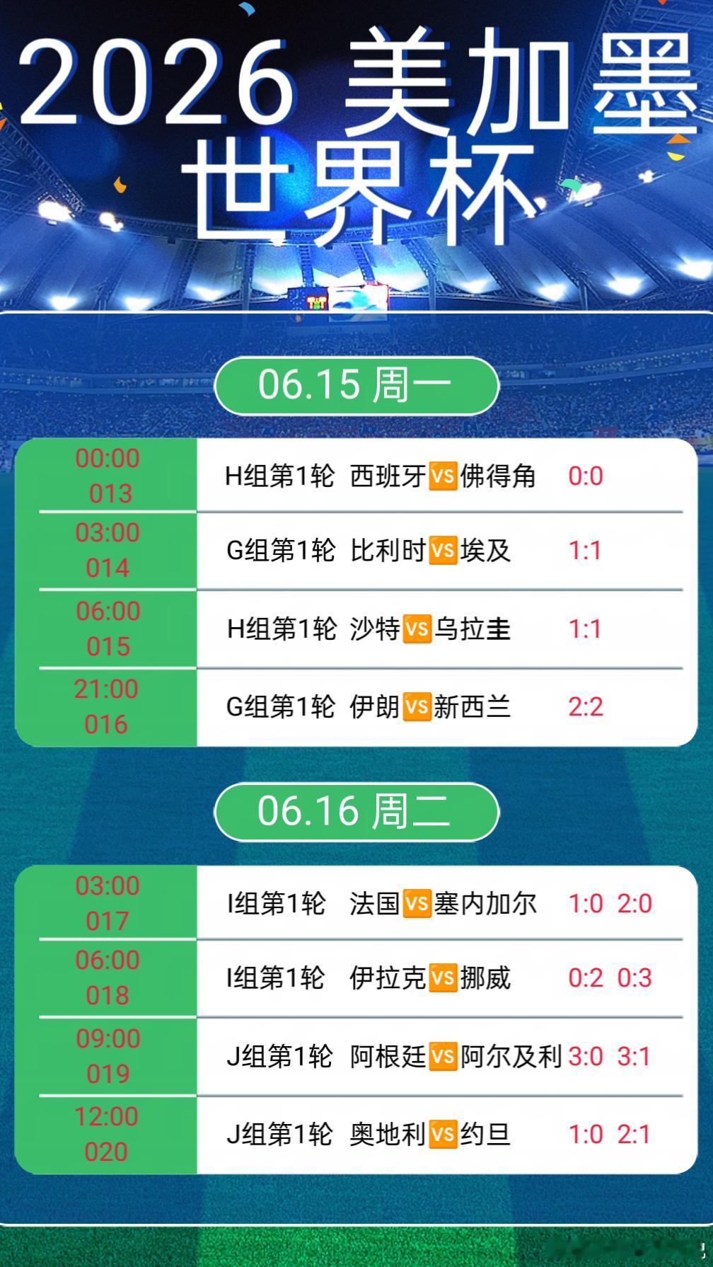 今日任务圆满收官，关掉忙碌，拥抱松弛。备好宵夜等大戏，足坛三大巨星齐聚！法国卫冕