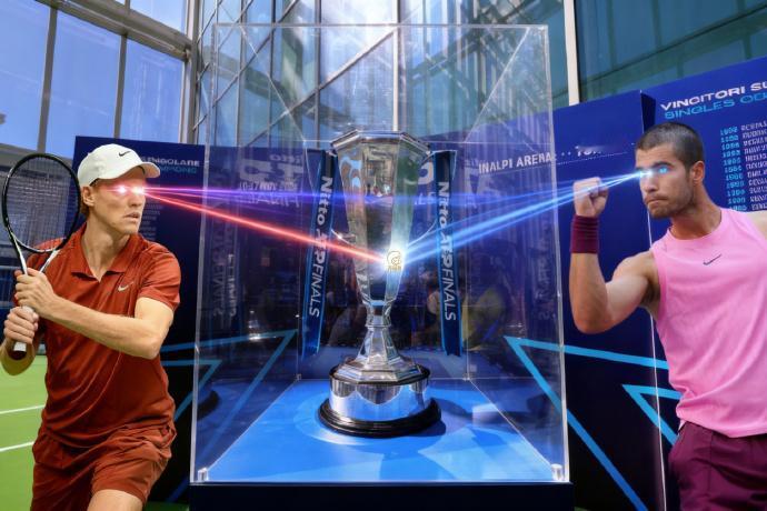 网球：阿卡辛纳争夺年终第一形势分析
目前冠军积分，阿卡11050分，辛纳正好10