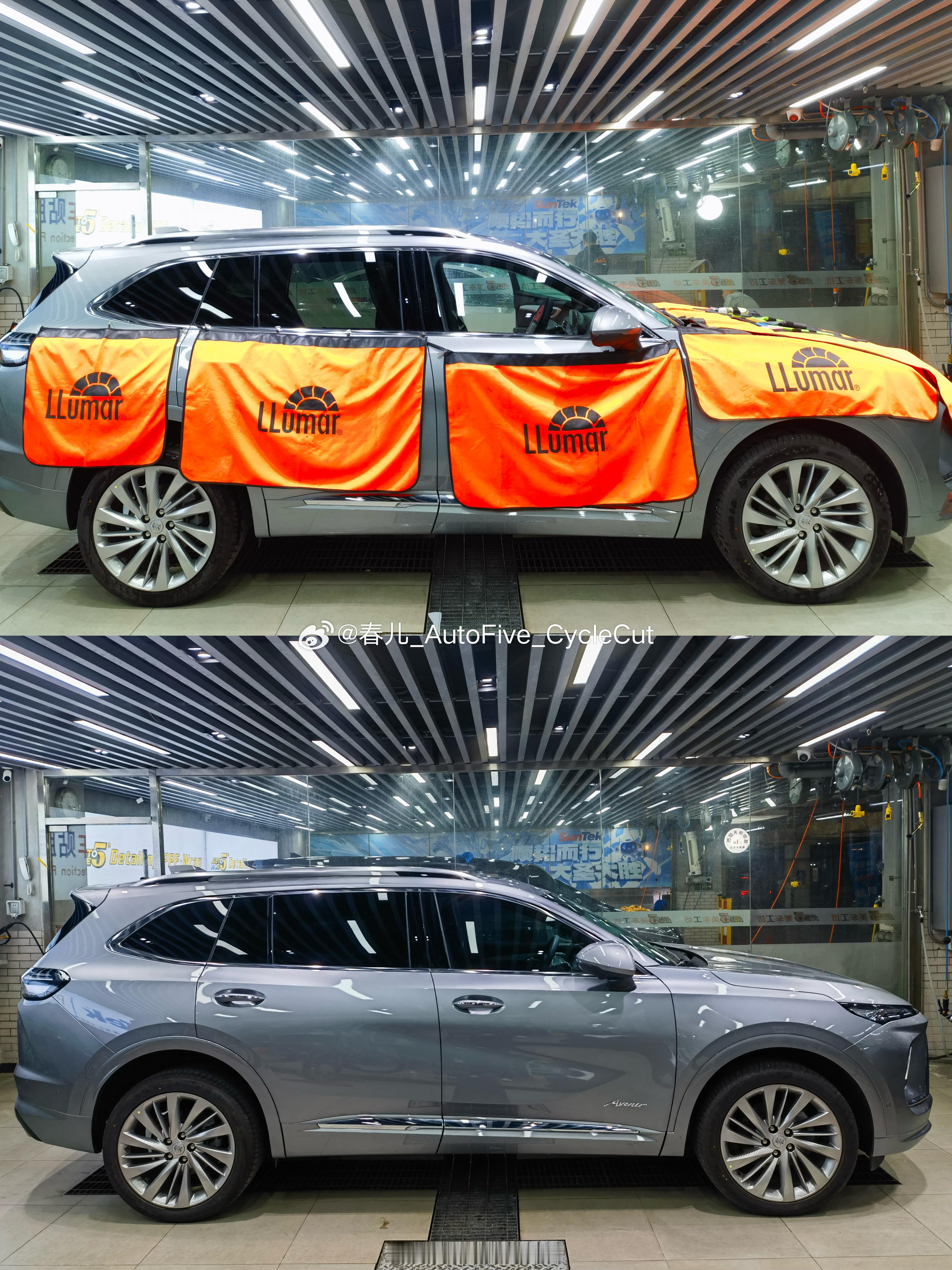 玻璃贴膜——防晒保私密别克·昂科威：龙膜畅悦系列 前窗80侧后窗35全车窗膜达成