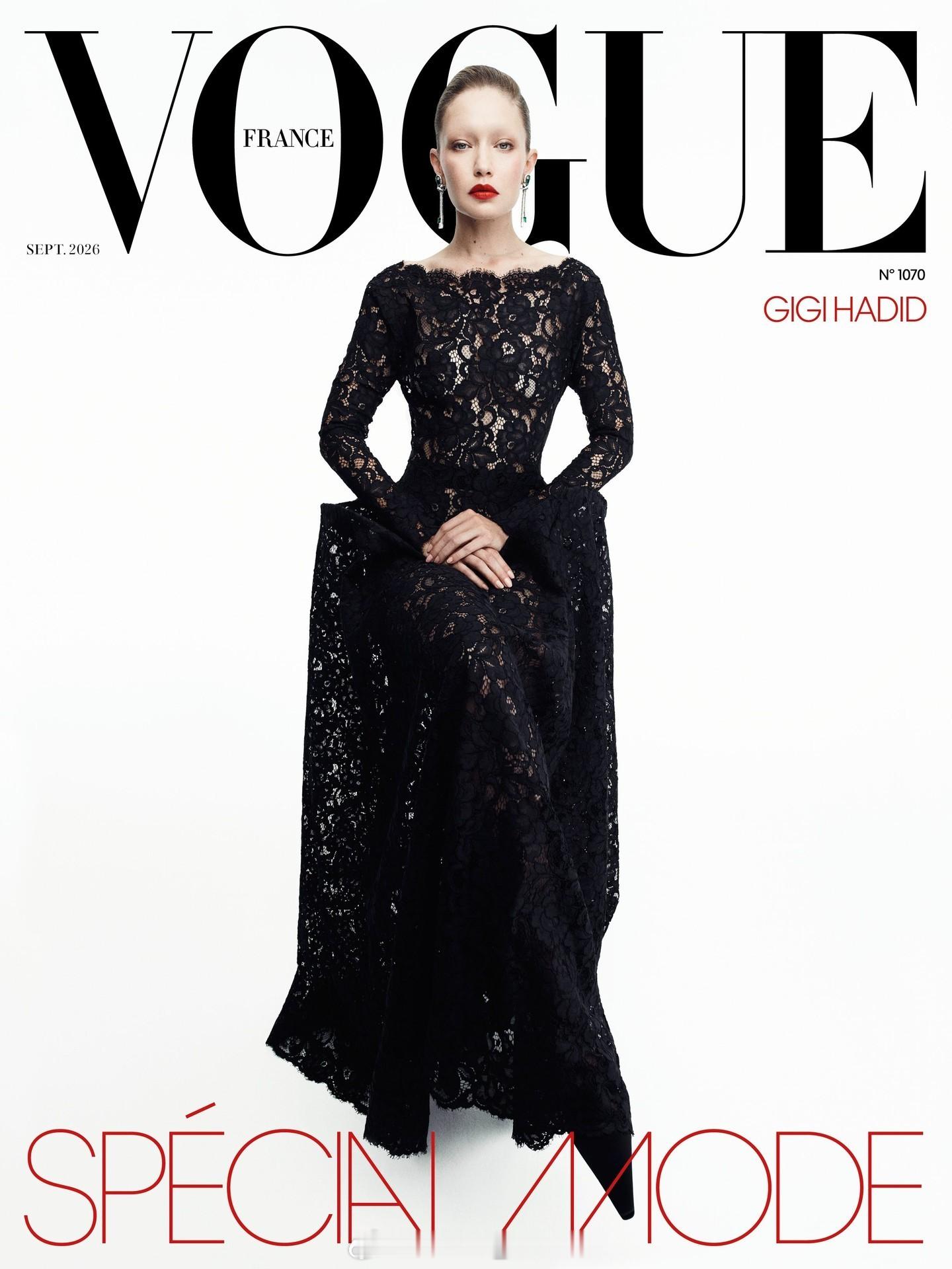 我们Gigi Hadid的Vogue France金九正式封面来了！说实话不如预