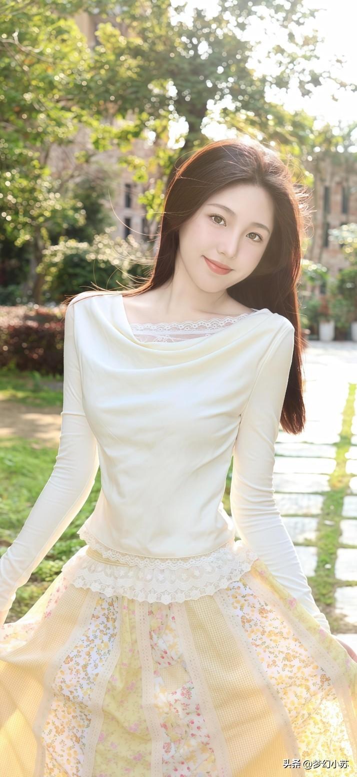 元气满满的小萝莉，粉嫩衬衫甜美可爱！💖👧👗分享喜欢的壁纸 阳光白裙少女 校