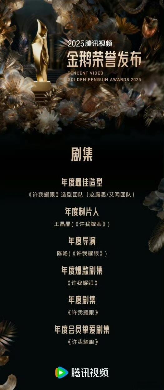 🐧腾讯金鹅，许我耀眼拿了六个奖 